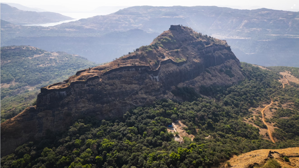 Rajmachi Fort drone view