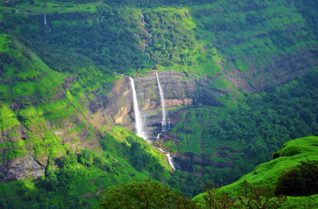 A Kataldhar waterfall view from Rajmachi Fort