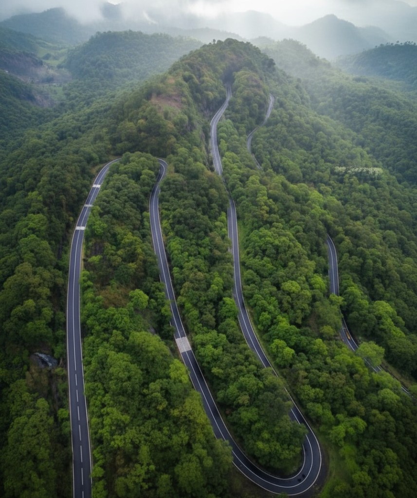 Scenic view of Tamhini Ghat near Mulshi Lake showing lush green hills and waterfalls close to lakeview farmhouse plots